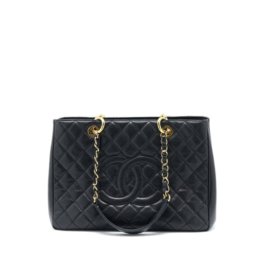 Chanel Grand Shopping Tote Bag Caviar Black GHW