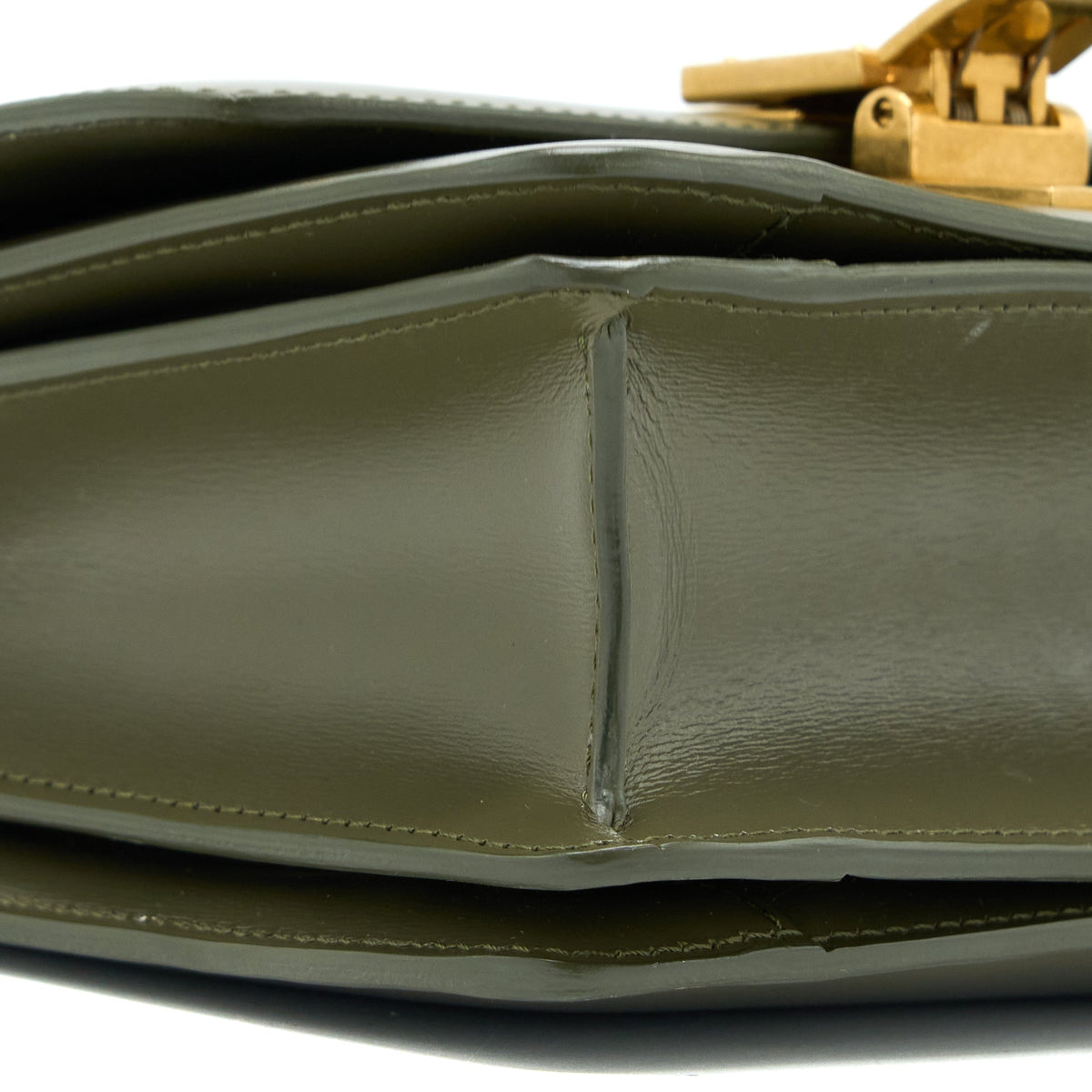 Celine Small Classic Bag Box Calfskin Army Green GHW