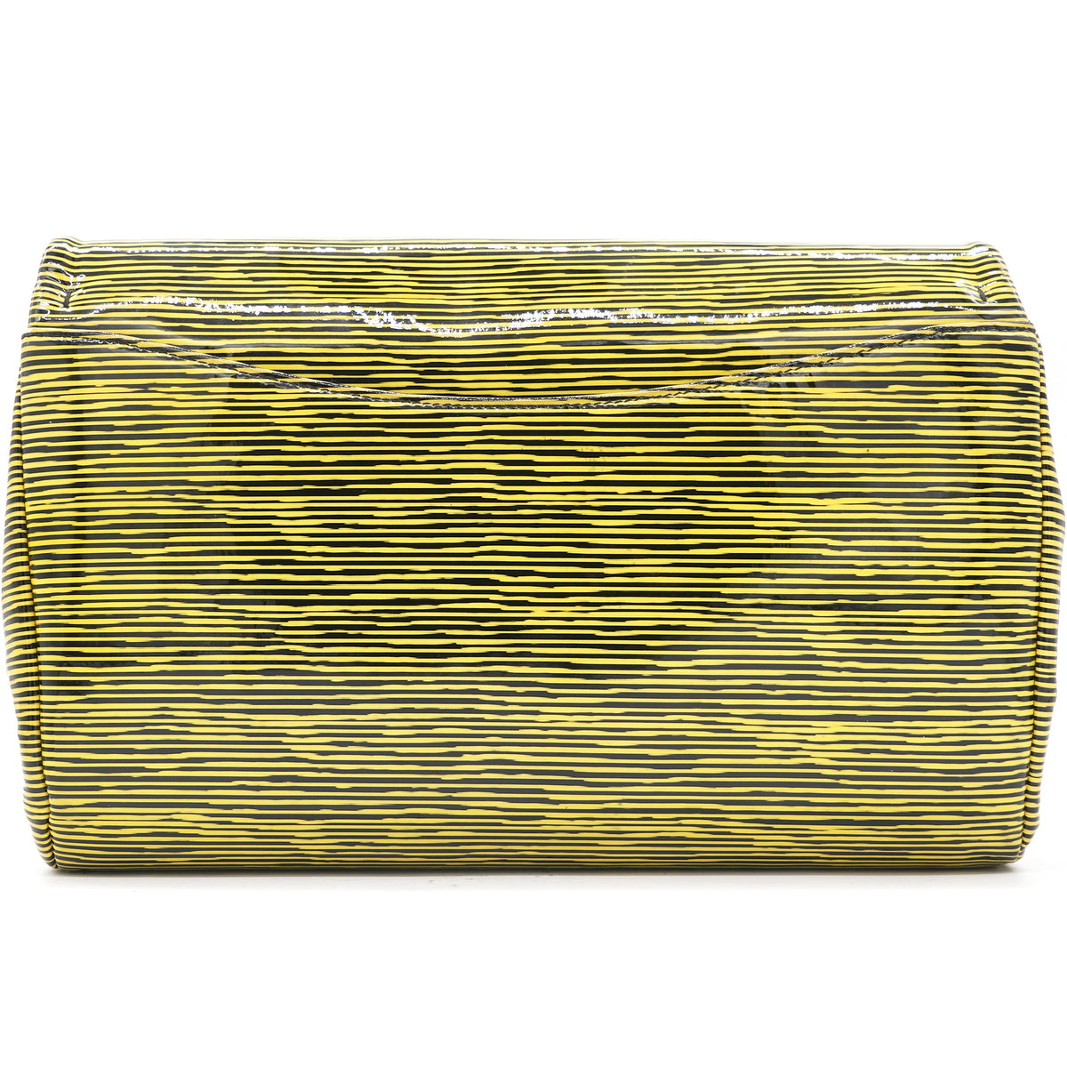 Chanel Patent Calfskin Striped Single Flap Bag