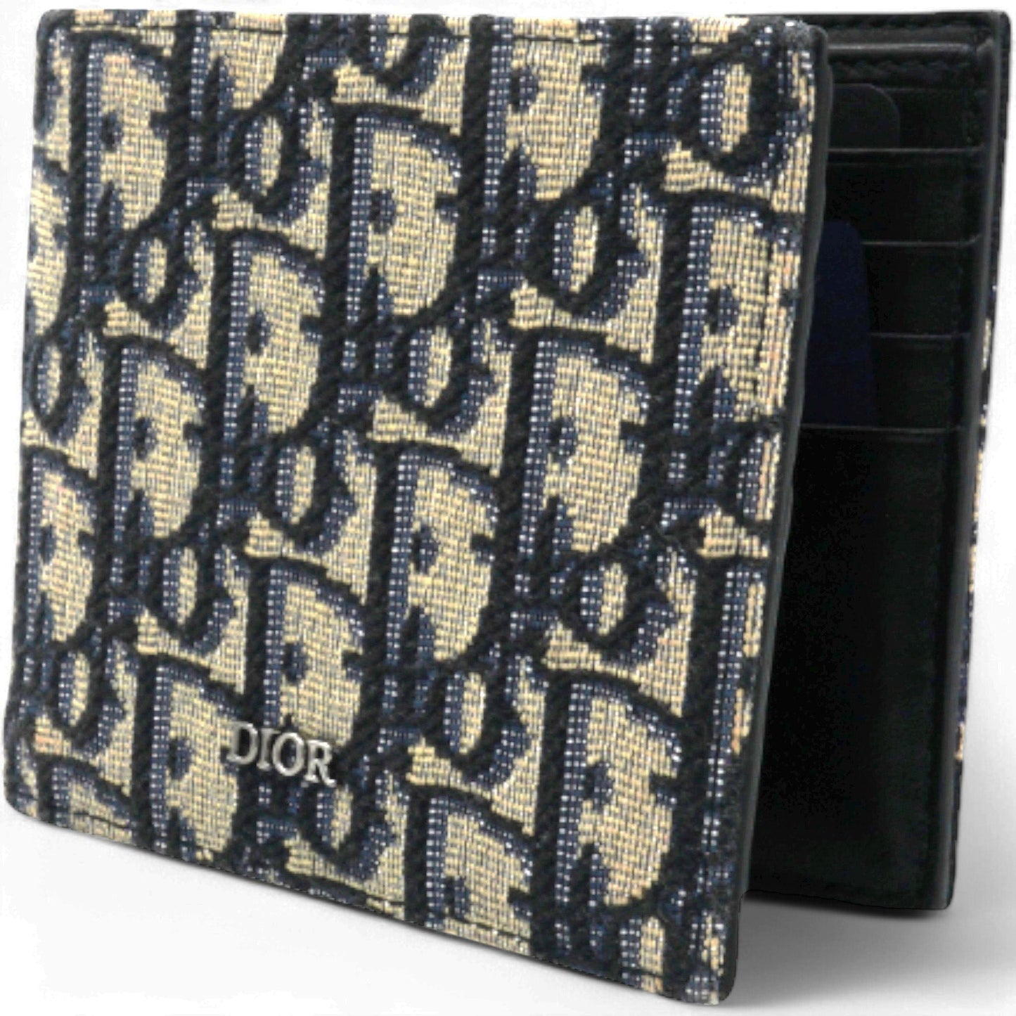 Dior Oblique Compact Wallet Black