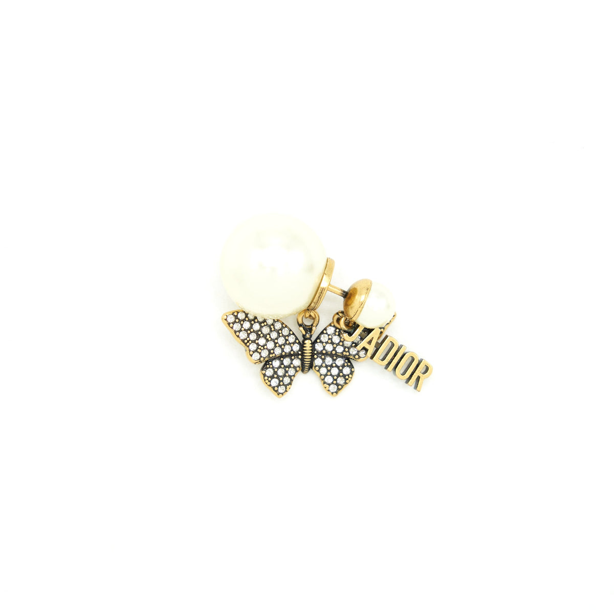 Dior Dragonfly/ butterfly Pearl earrings
