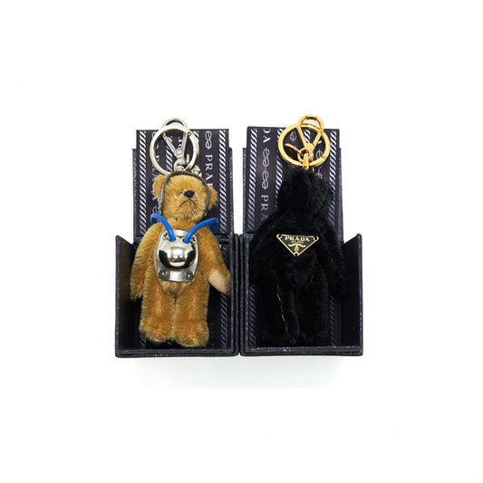 Prada Bear Key Ring Pair Set