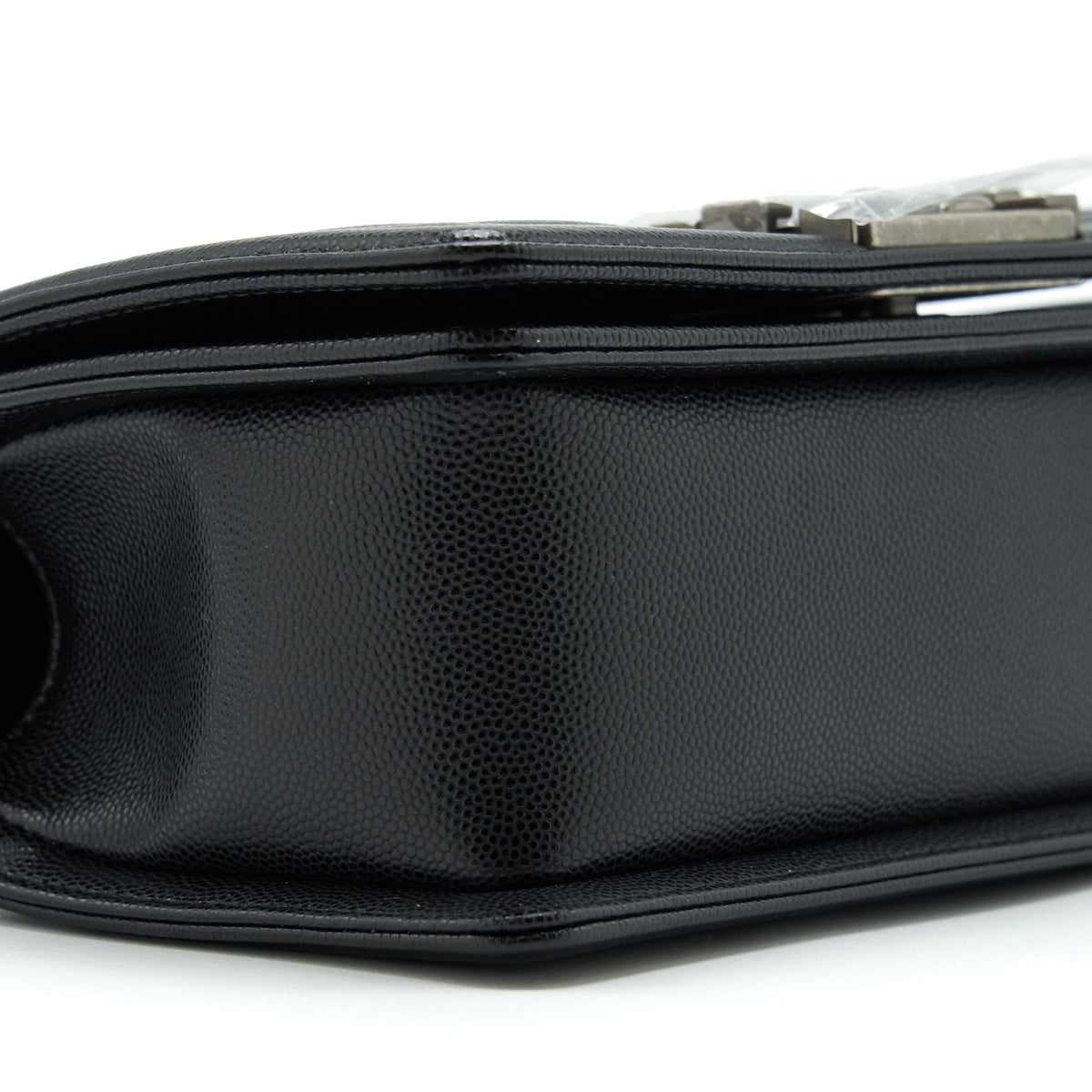 Chanel Small Boy Bag Caviar Black Ruthenium Sliver Hardware (Microchip)