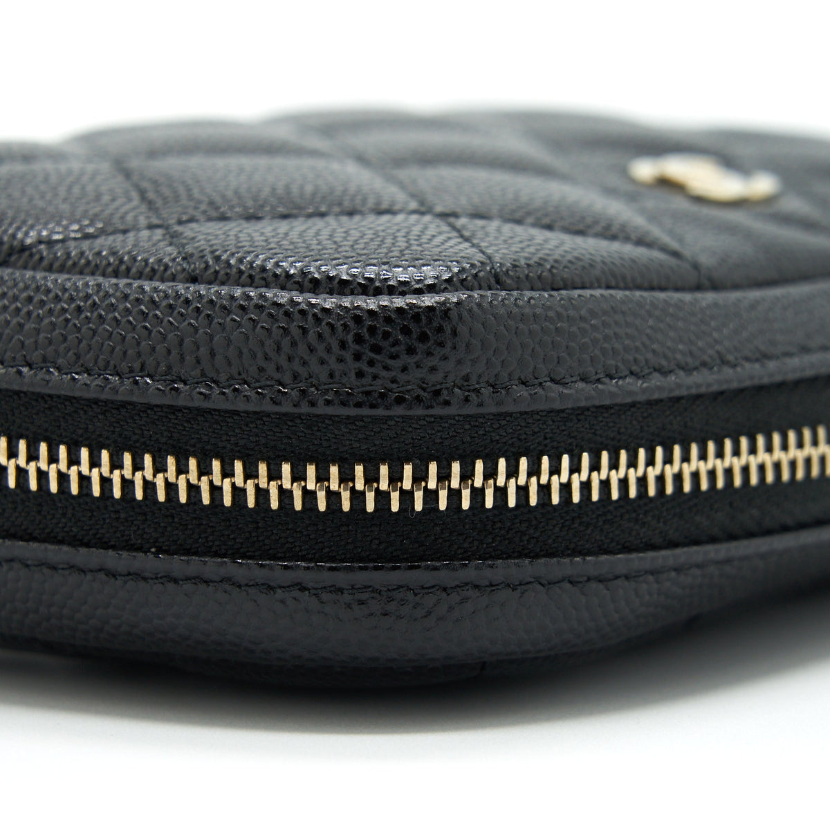 Chanel Small Zipper Vanity Pouch Caviar Black LGHW