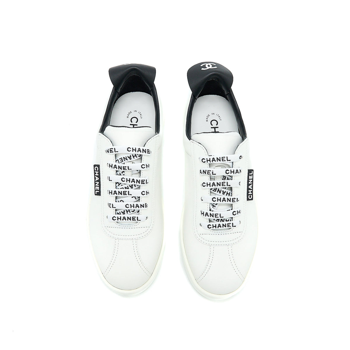 Chanel Size 37 Sneaker Letter Shoelace Calfskin Multicolour