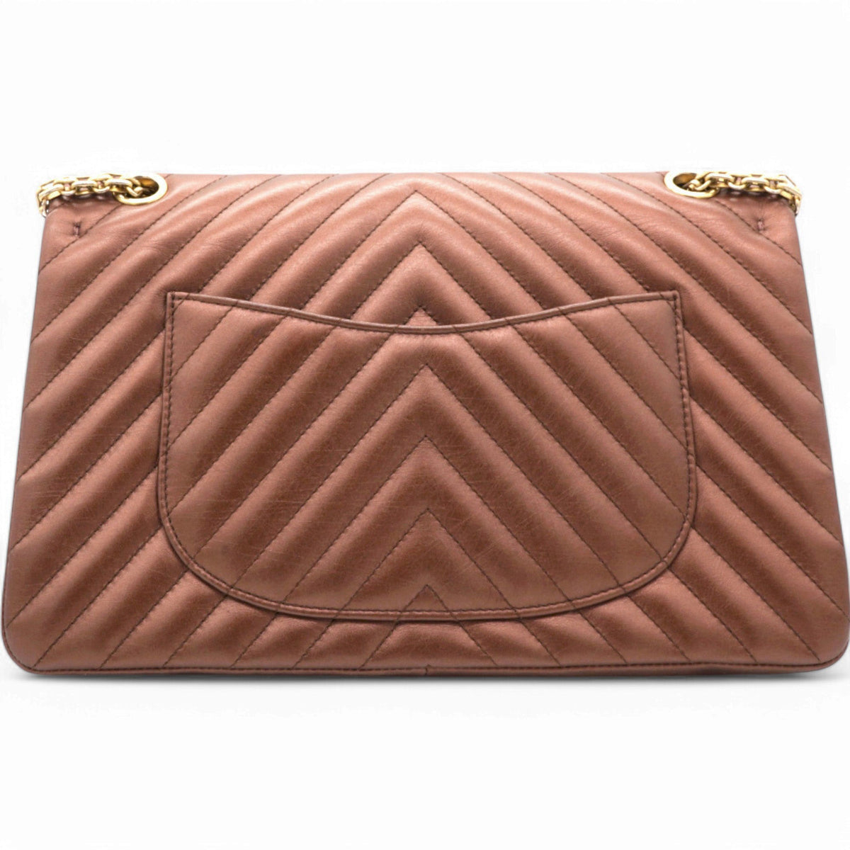 Chanel Metallic Chevron Quilted 2.55 Reissue 226 Flap Gold
