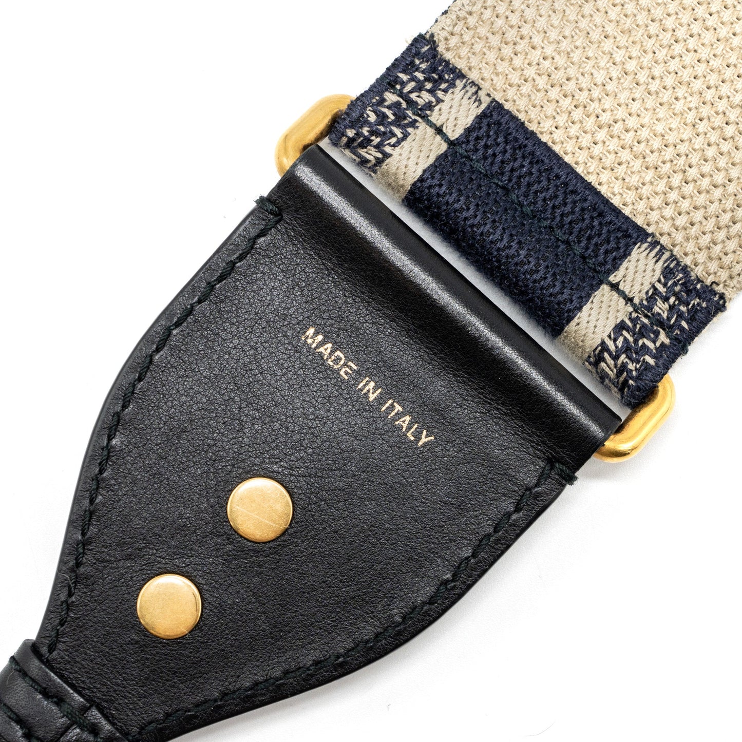 DIOR Shoulder Strap Oblique Canvas Black/Navy GHW