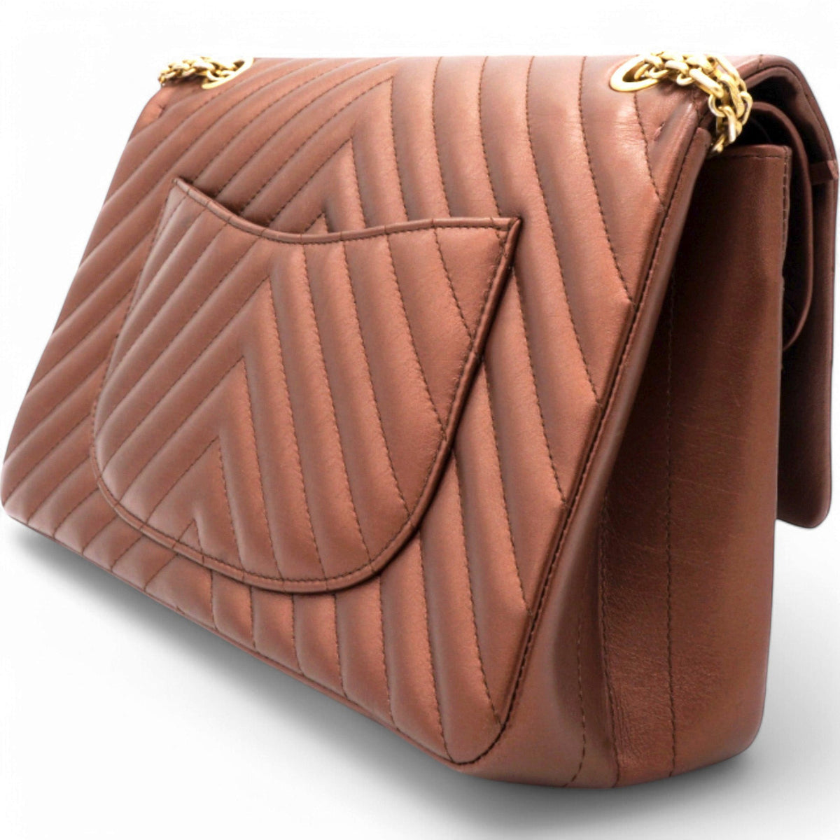 Chanel Metallic Chevron Quilted 2.55 Reissue 226 Flap Gold
