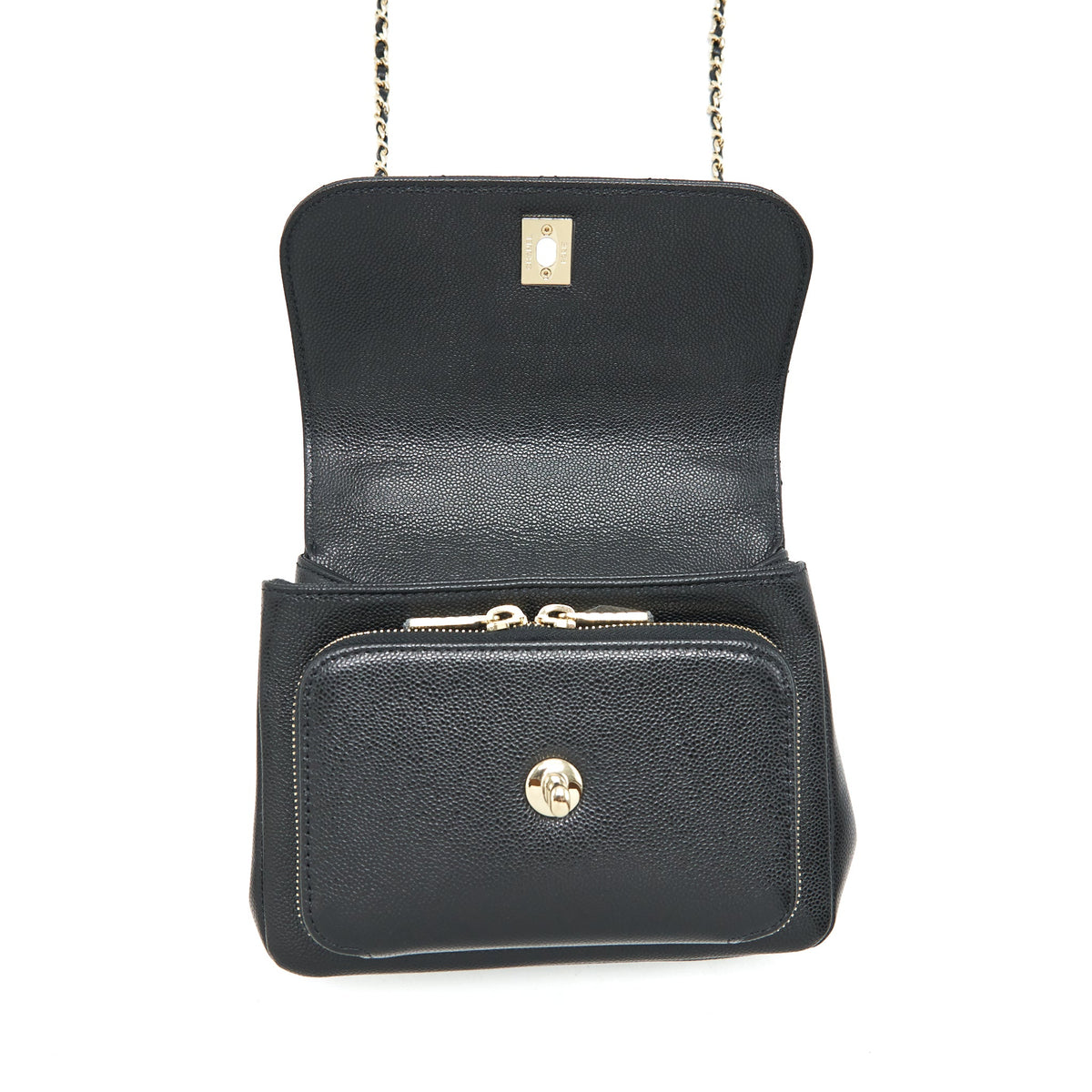 Chanel Small Business Affinity Caviar Black LGHW (Microchip)