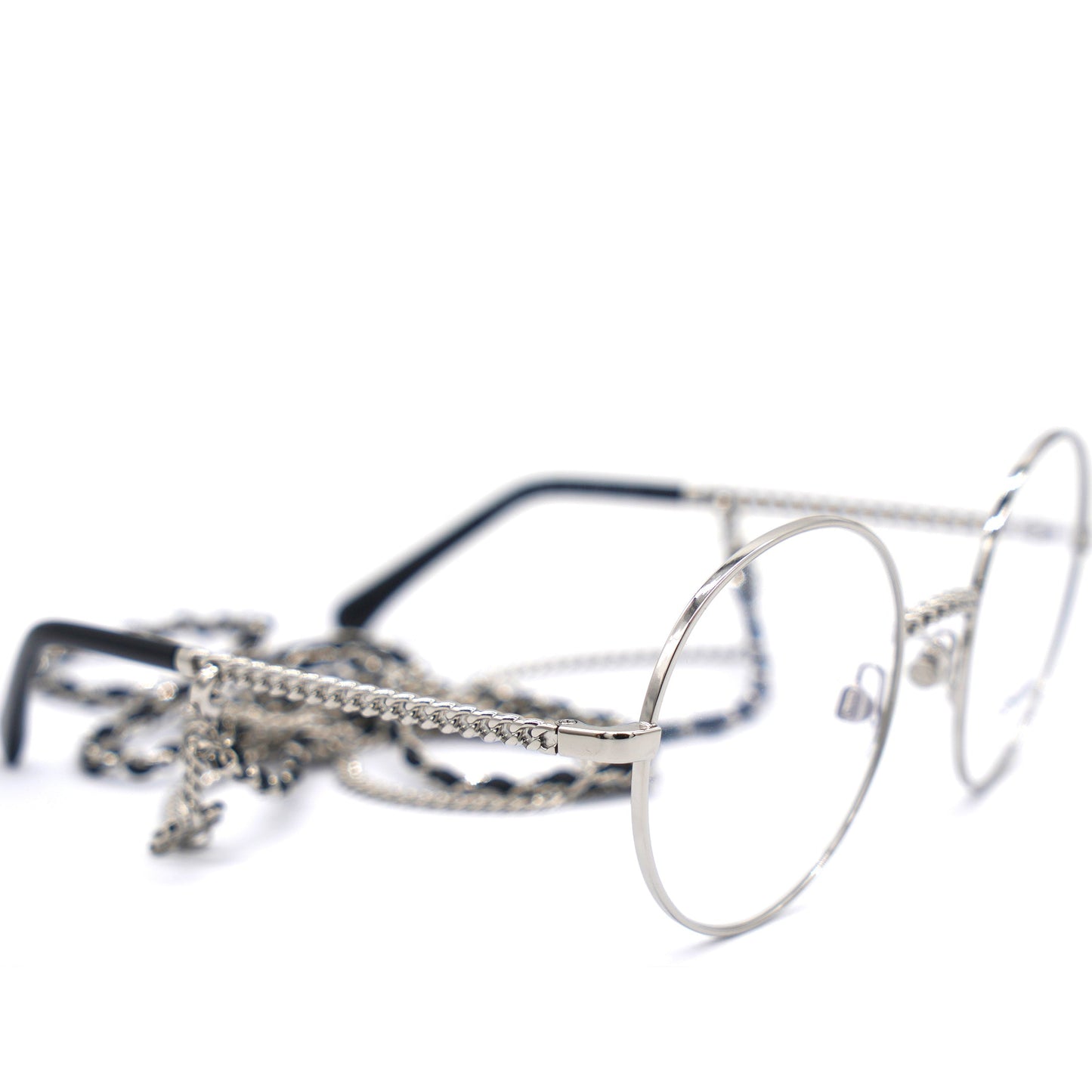 Chanel Round Eye Glasses 2186 Silver