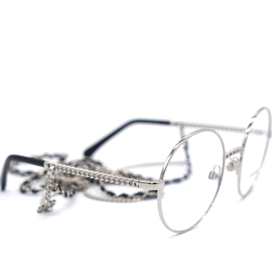 Chanel Round Eye Glasses 2186 Silver