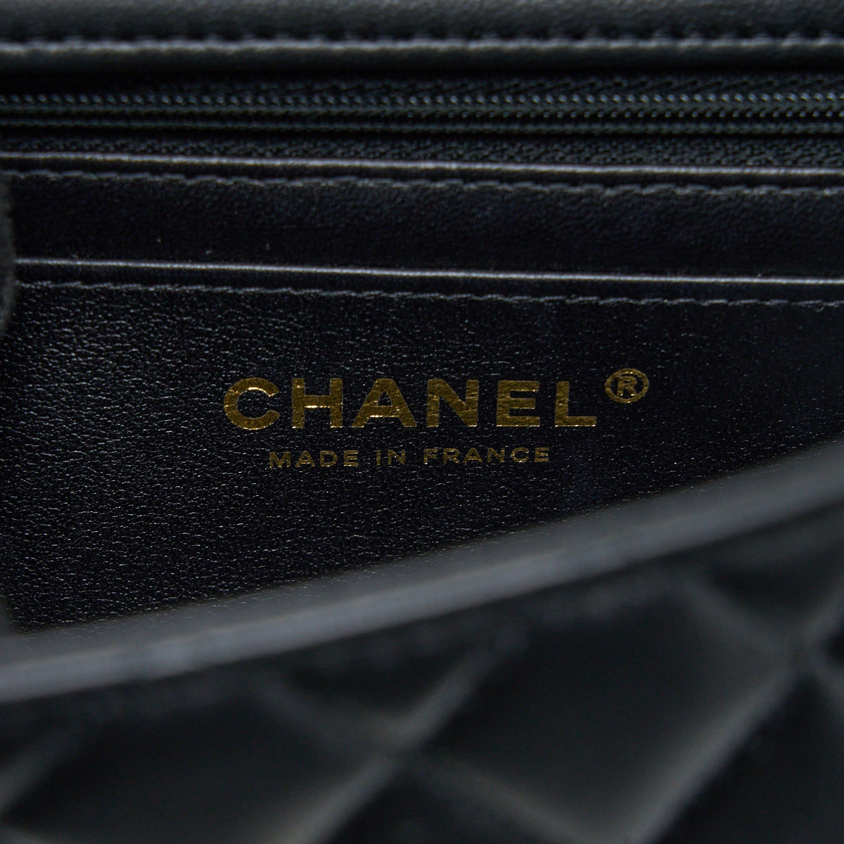 Chanel Top Handle Mini Rectangular Flap Bag Lambskin Black LGHW (Microchip)