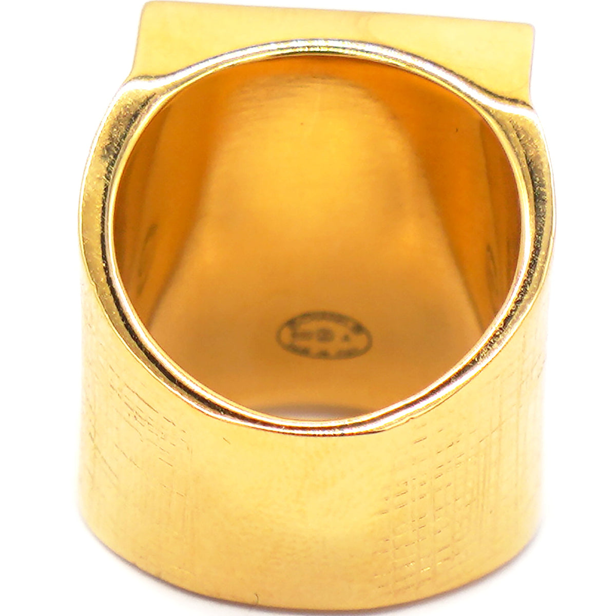 Chanel Lion Head CC Charm Cocktail Ring 52