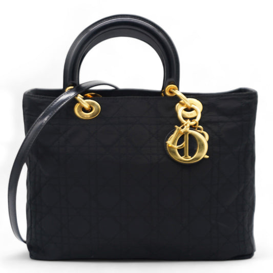 Dior Nylon Cannage Lady Dior Black