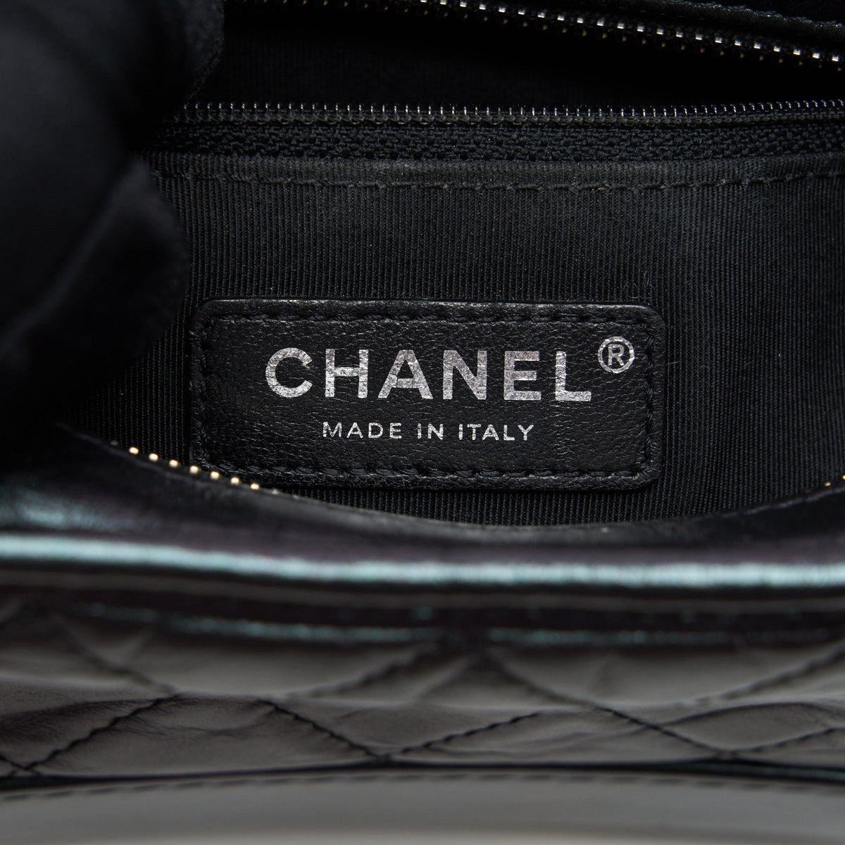Chanel Small Gabrielle Hobo Bag Lambskin Iridescent Purple Multicolour Hardware