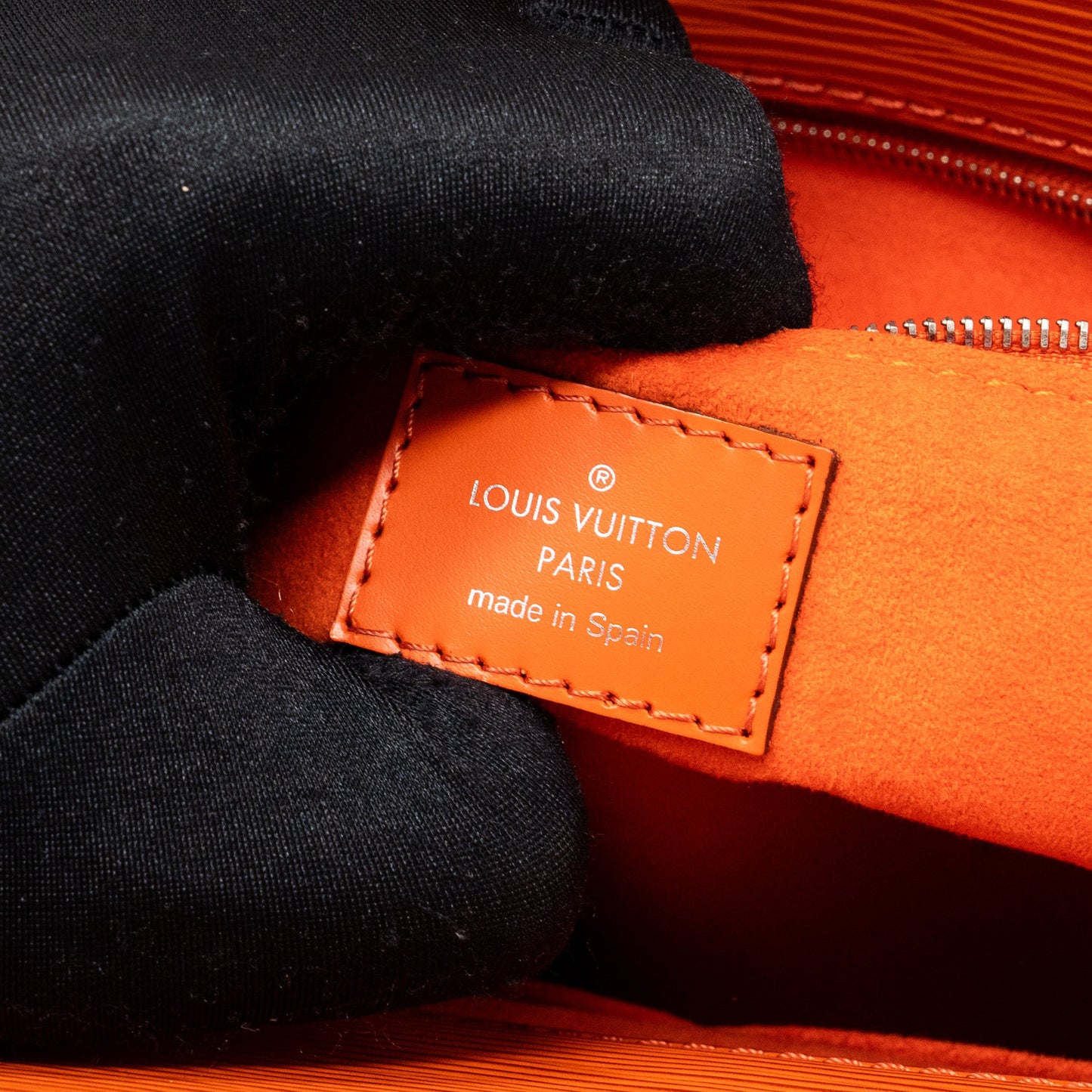 Louis Vuitton top handle tote bag epi orange SHW