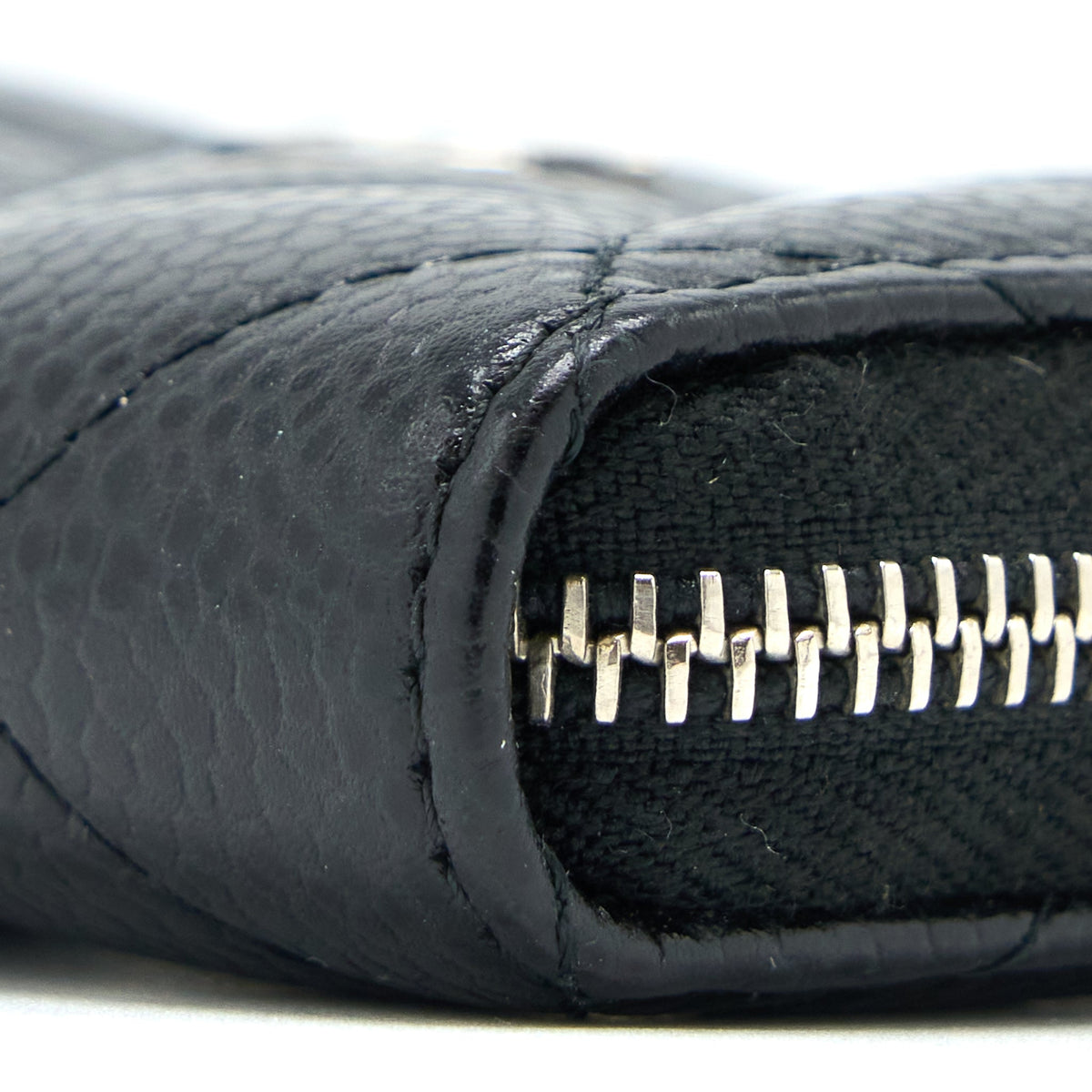 Chanel Small Zip  Holder Caviar Black SHW