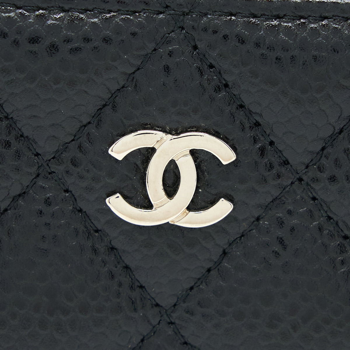 Chanel Small Zip  Holder Caviar Black SHW