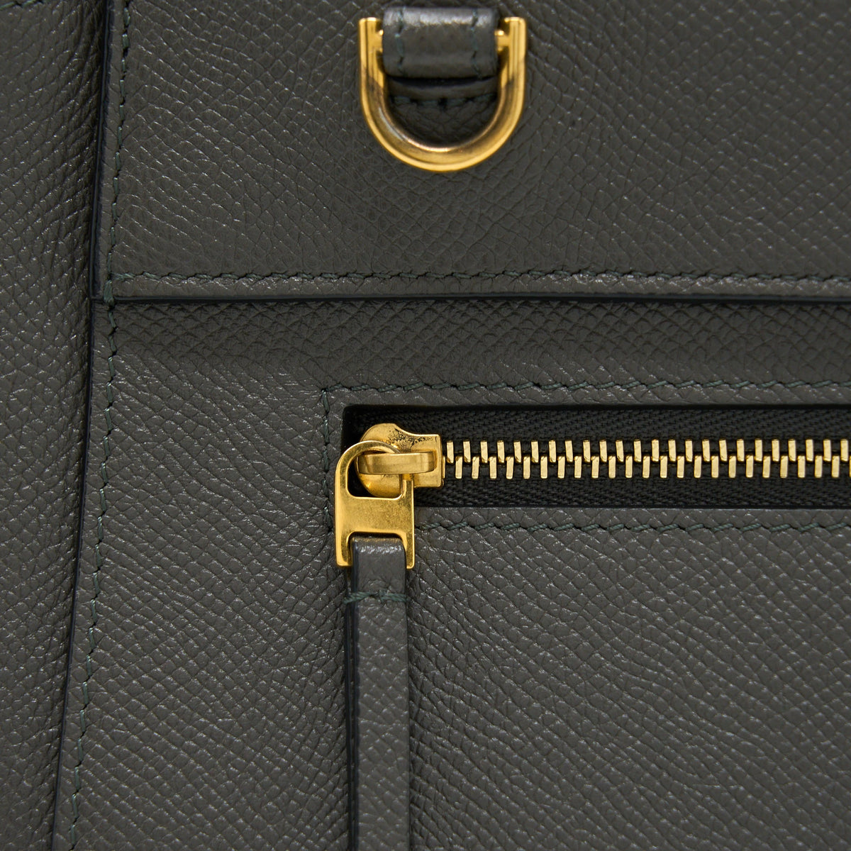 Celine Belt Bag Grained Calfskin Grey GHW