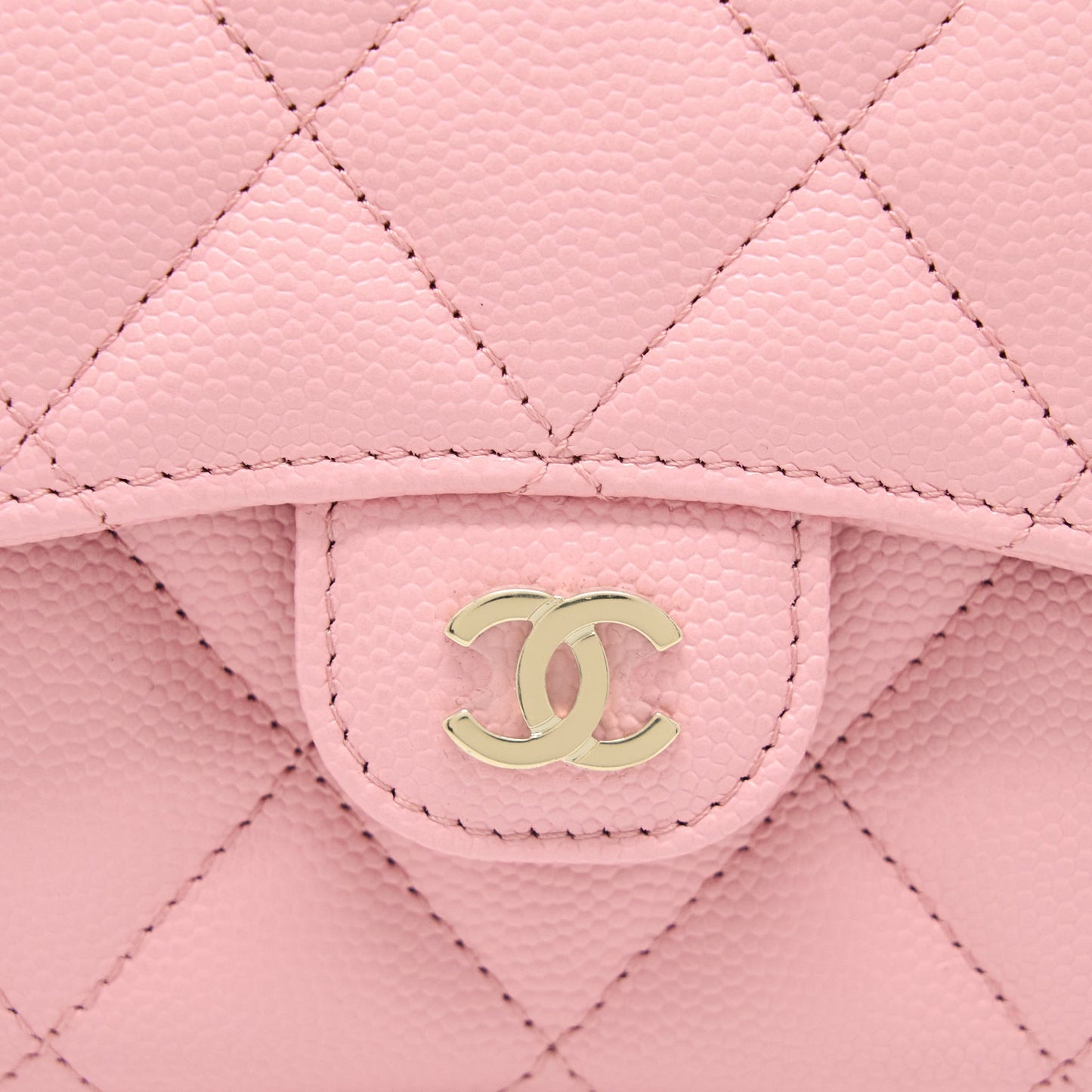 Chanel 22C Flap  Holder with Chain Caviar Pink LGHW