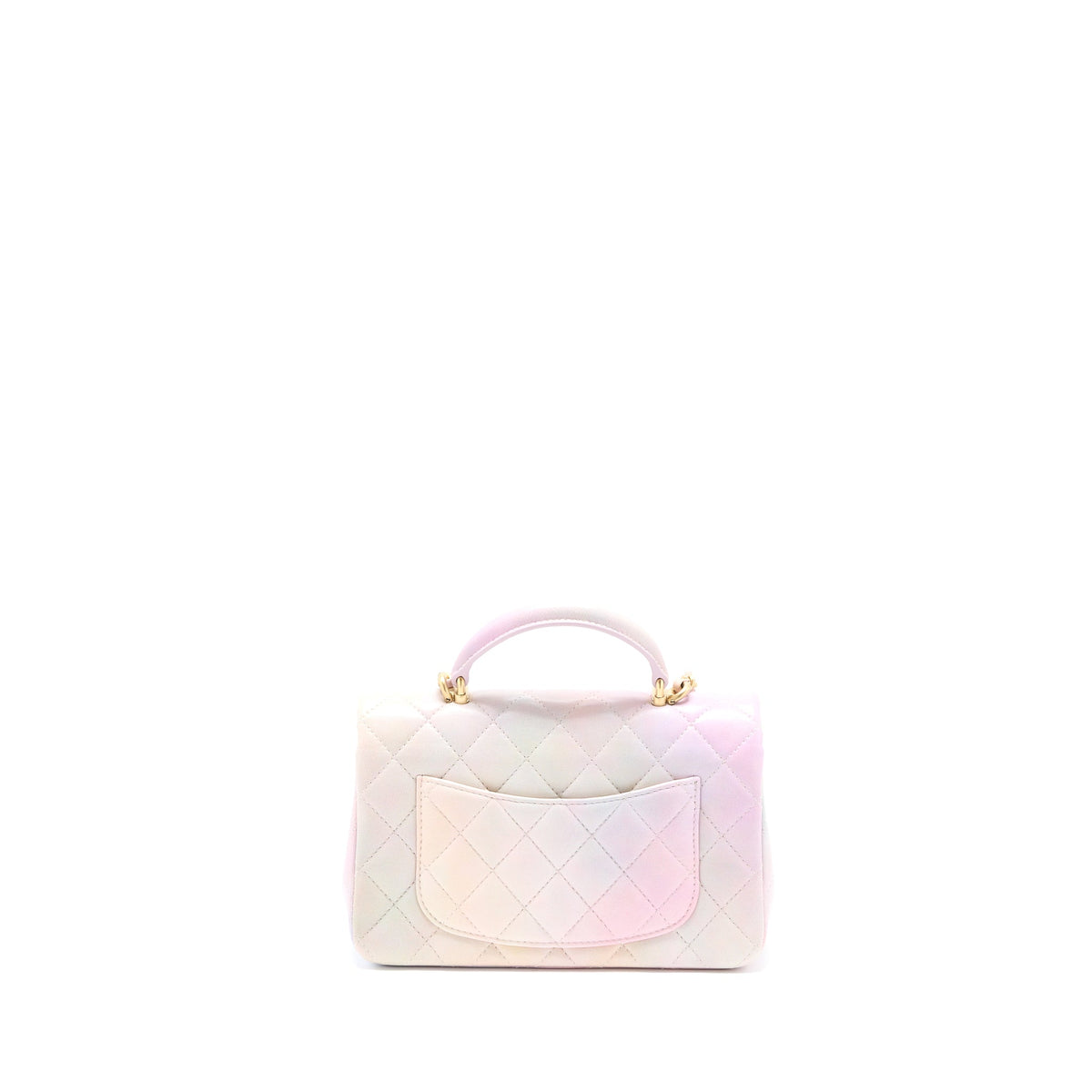 Chanel Top Handle Mini Rectangular Flap Ombré Multicolour Lambskin GHW (Microchip)