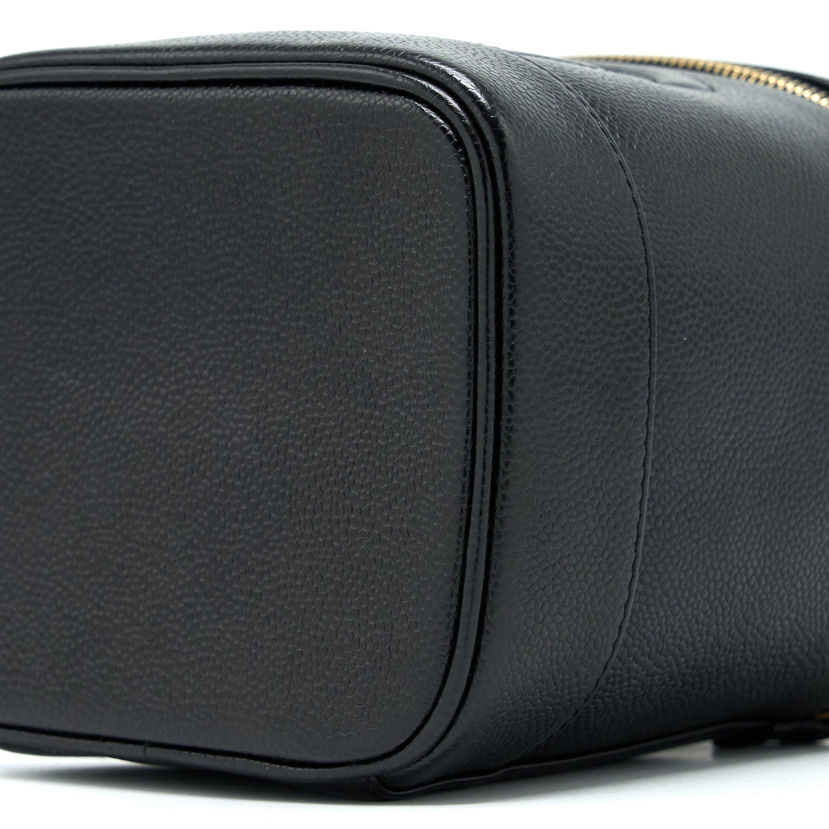 Chanel Vintage Vanity Case with Chain Caviar Black GHW