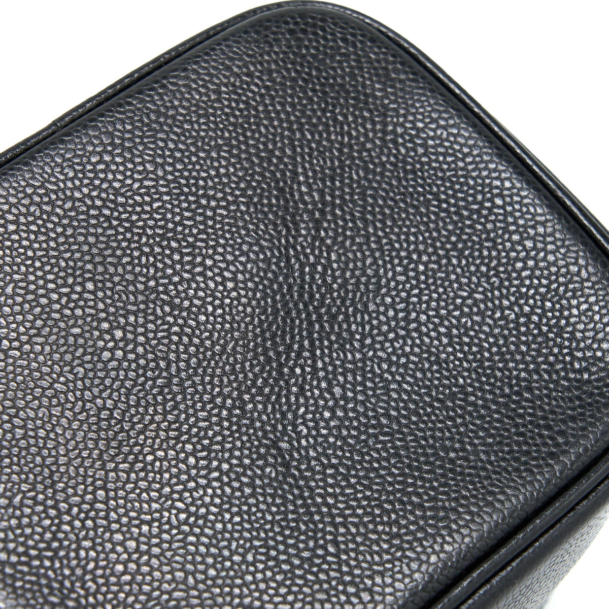 Chanel Vintage Vanity Case with Chain Caviar Black GHW