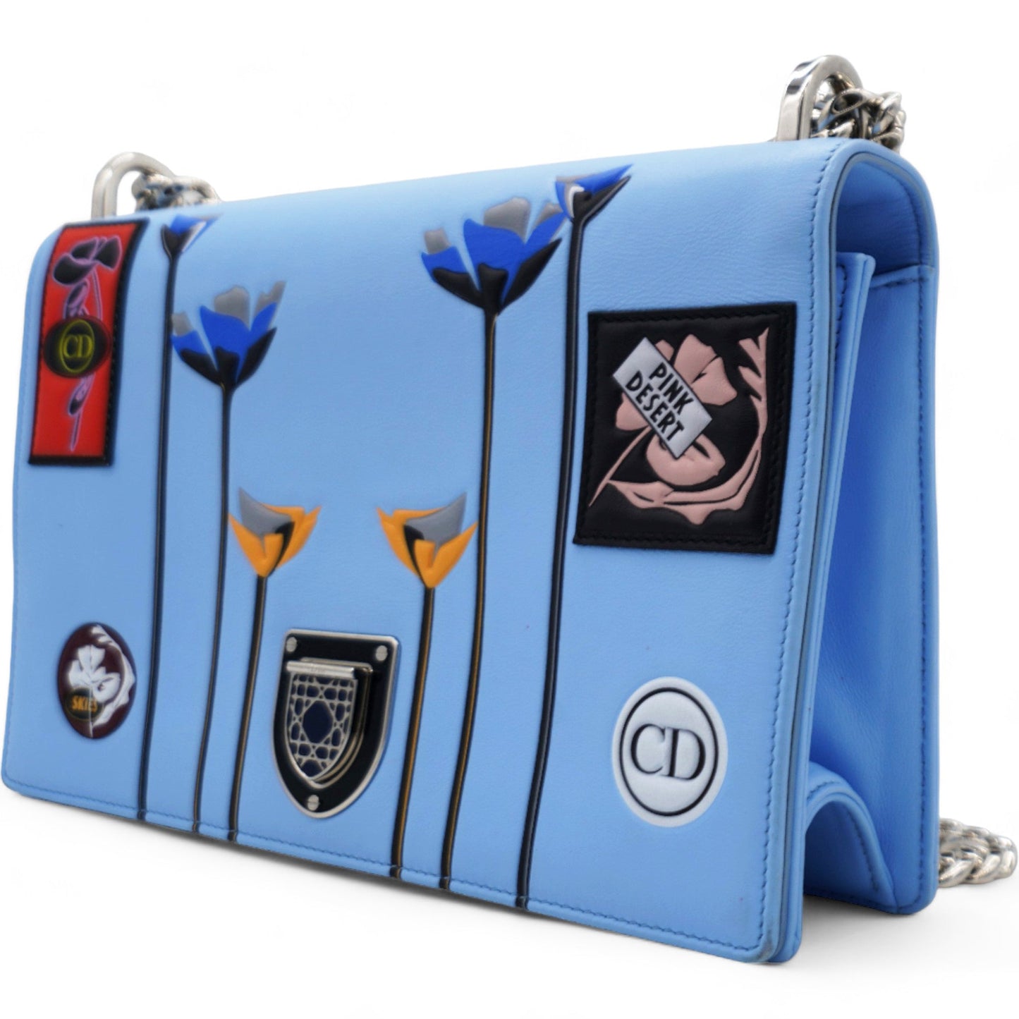 Dior Diorama Handbag Patch Embellished Shoulder Bag