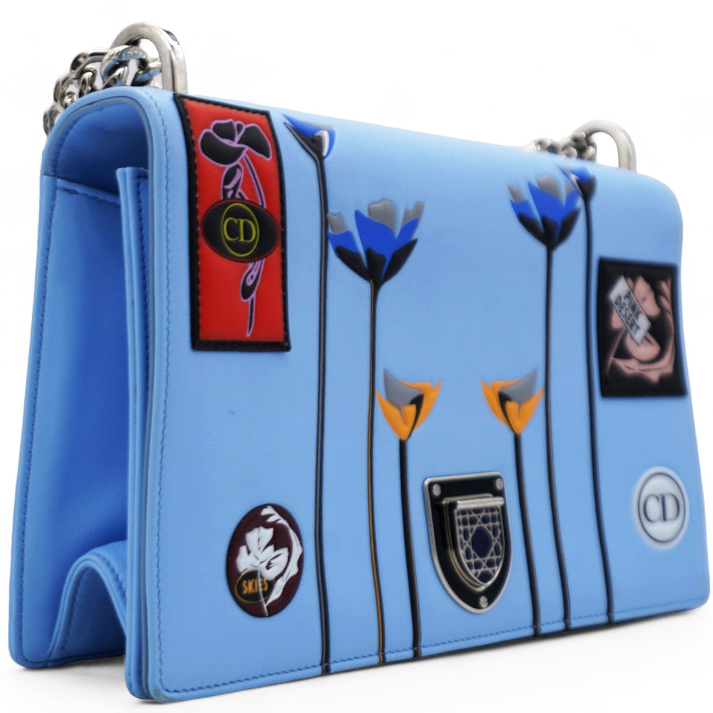 Dior Diorama Handbag Patch Embellished Shoulder Bag