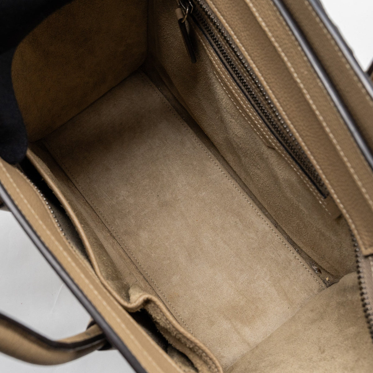 Celine micro luggage bag calfskin dune SHW