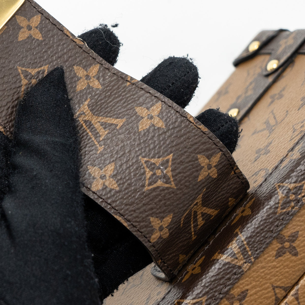 Louis vuitton petite malle monogram reverse canvas GHW