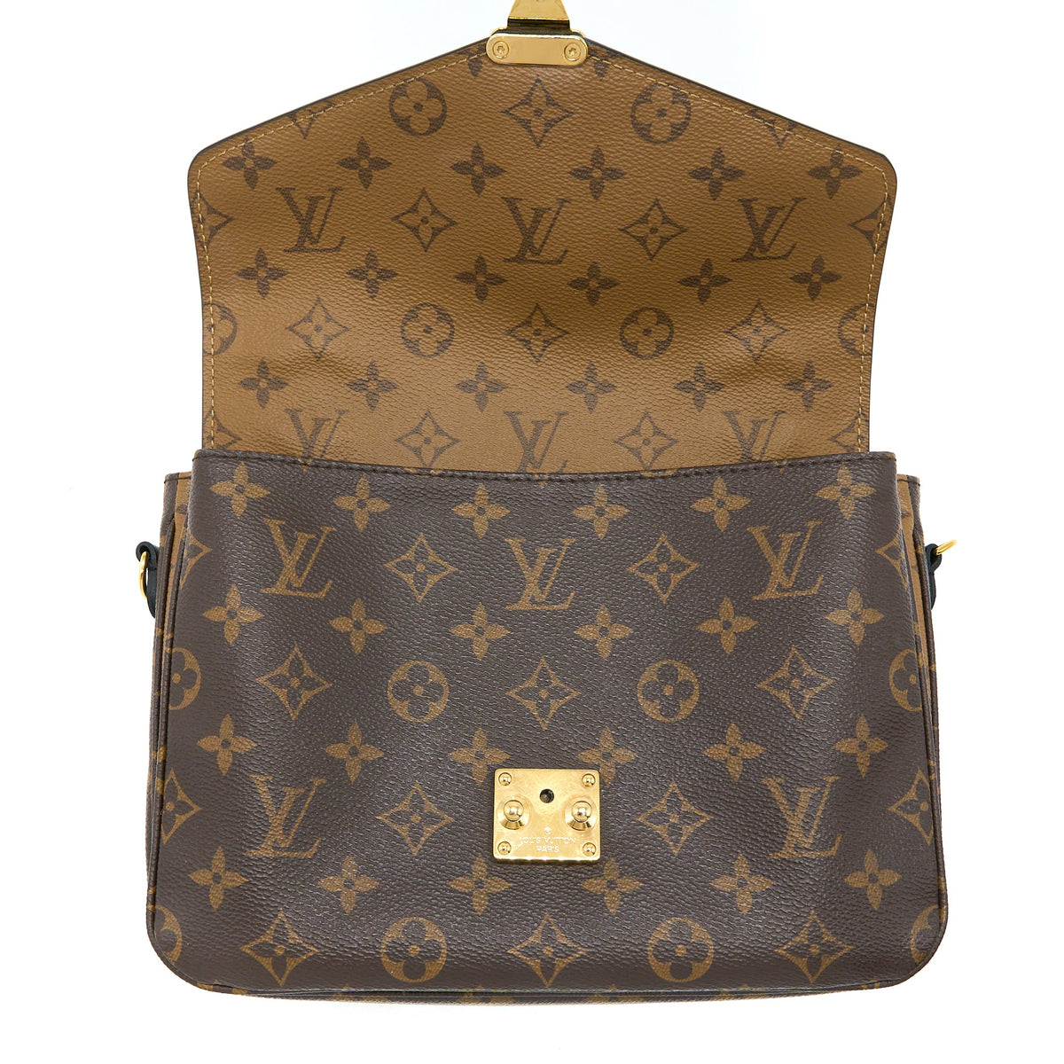 Louis Vuitton Pochette Metis Monogram Reverse Canvas GHW