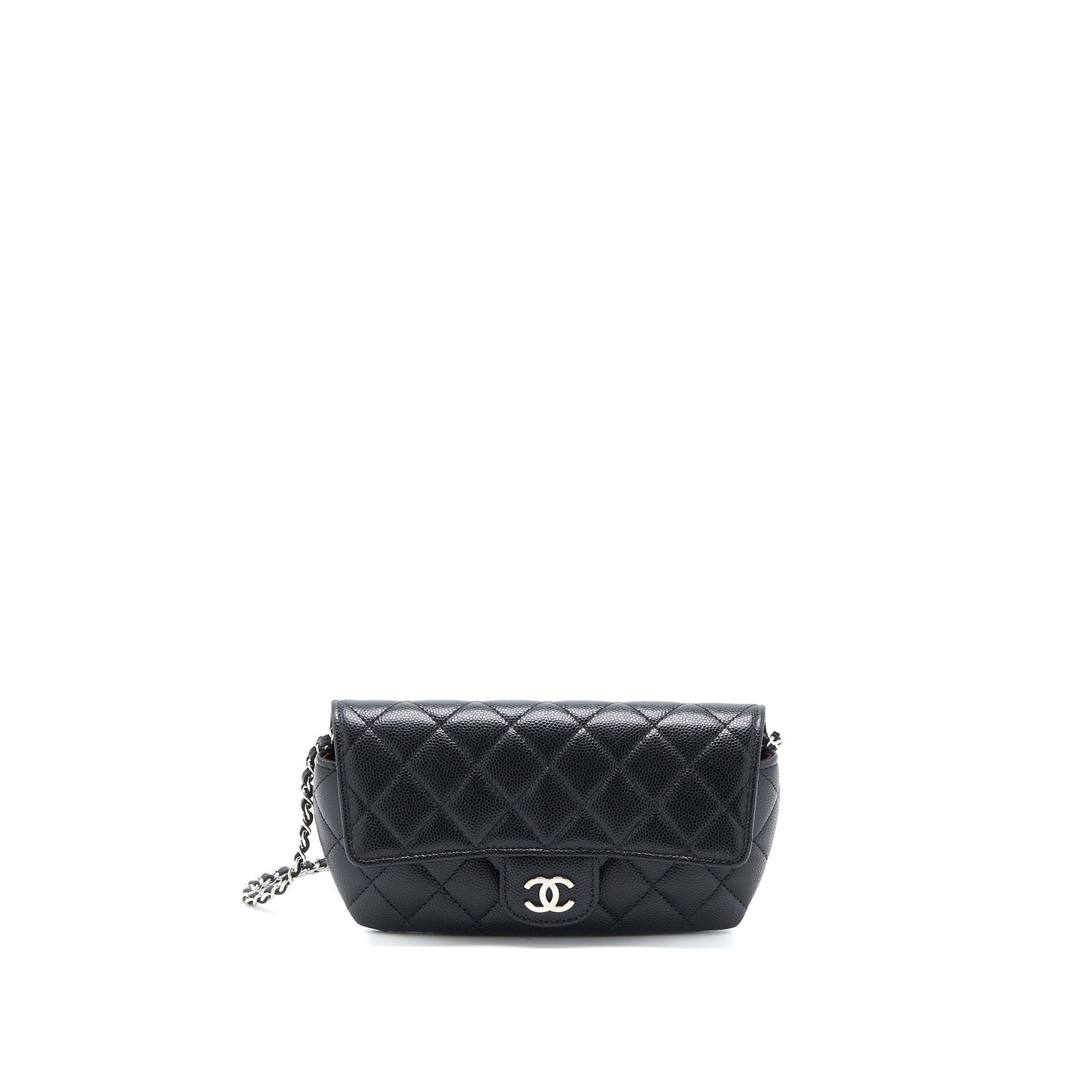 Chanel Flap Glasses Case with Chain Caviar Black SHW