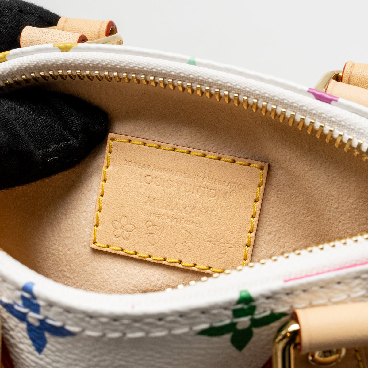 Louis Vuitton x Takashi Murakami Nano Speedy Multicoloured Monogram Canvas White GHW