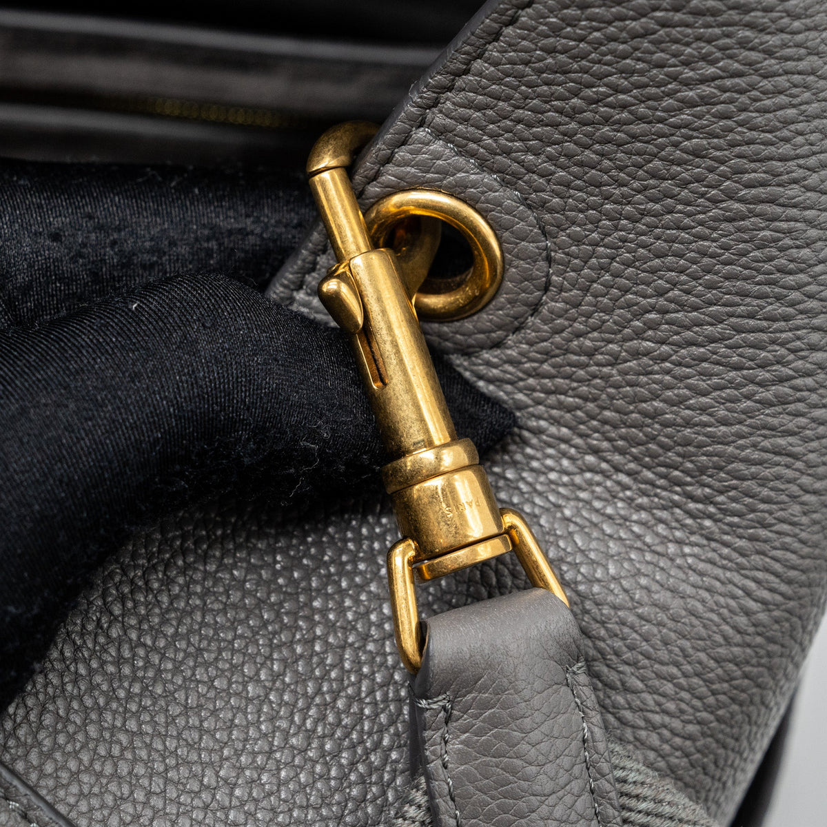 Celine Sangle Bucket Grained Calfskin Grey GHW