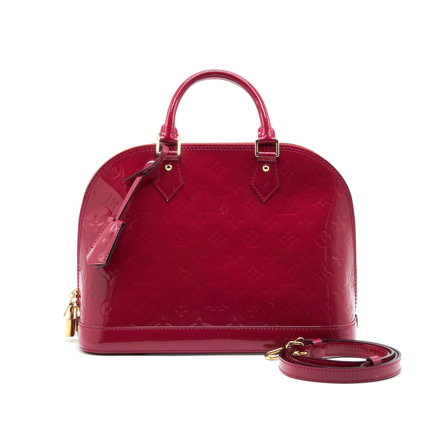 LOUIS VUITTON ALMA PM PATENT LEATHER INDIAN ROSE