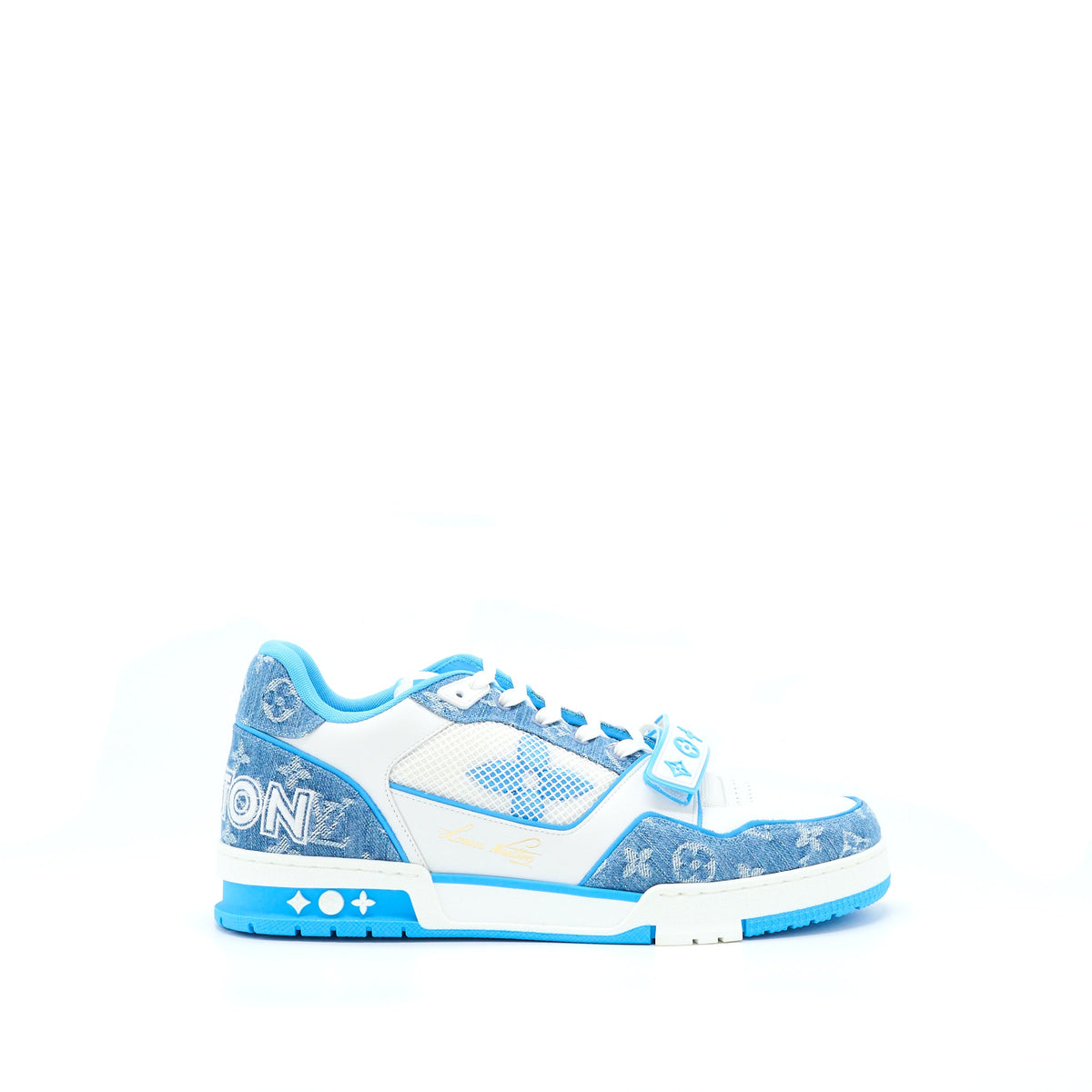 Louis Vuitton Size 10 Trainer Limited Edition Denim Light Blue
