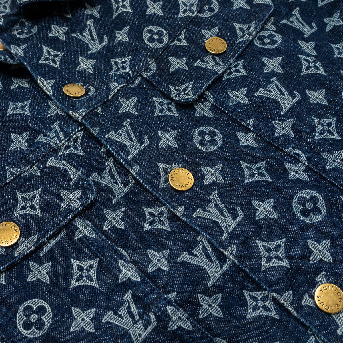 Louis Vuitton size 48 denim jacket dark blue