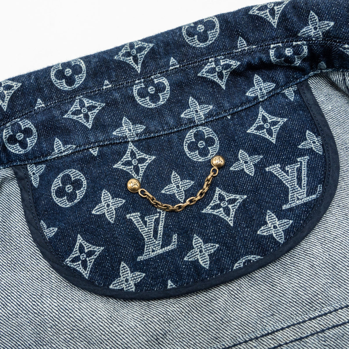 Louis Vuitton size 48 denim jacket dark blue
