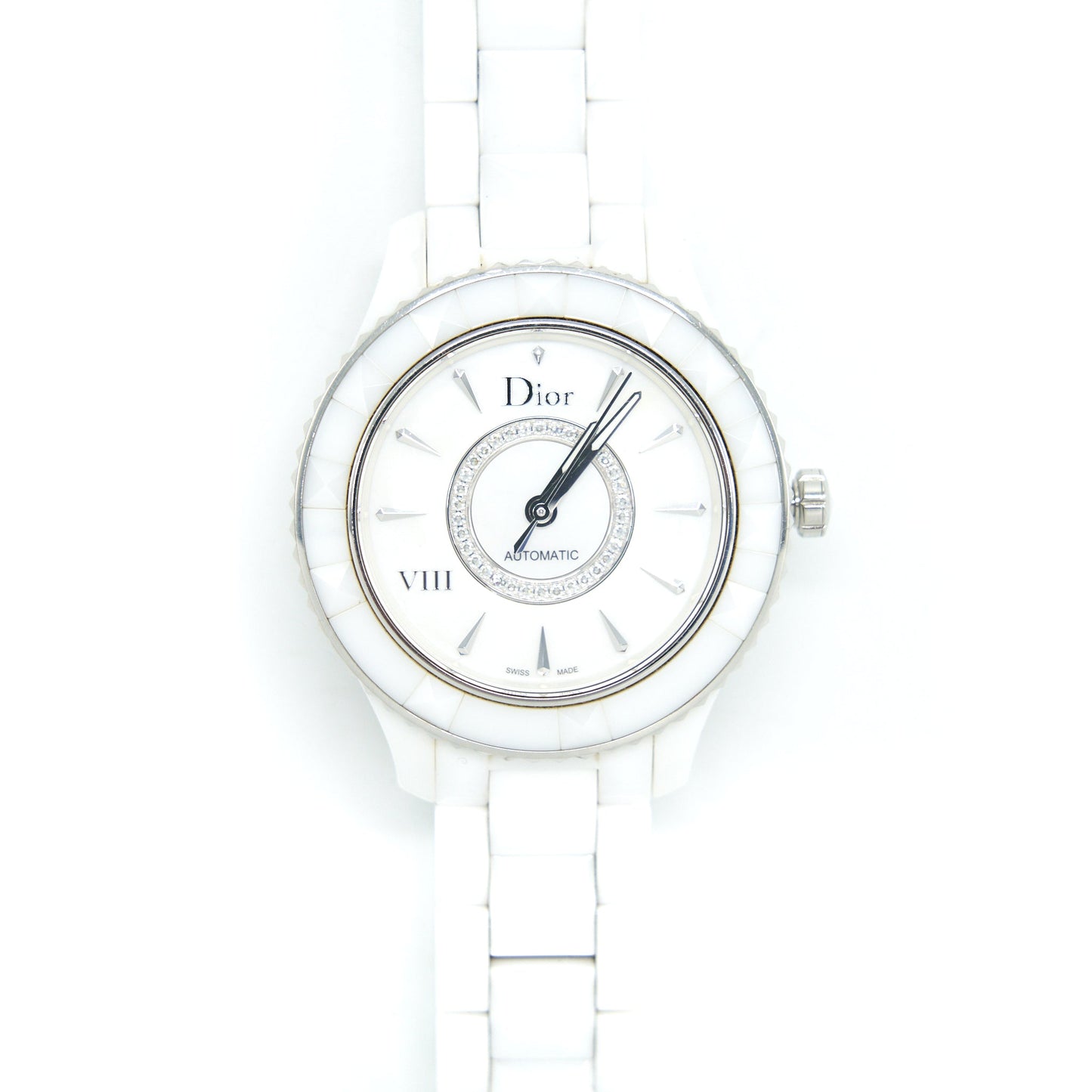 Christian Dior VIII White Dial Automatic Diamonds Circle Watch CD1245E3C003