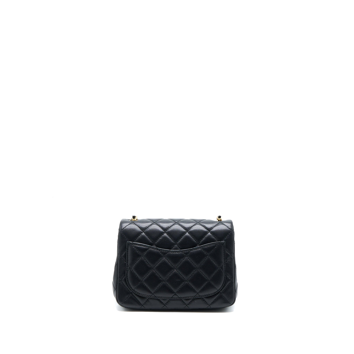 Chanel Pearl Crush Mini Square Lambskin Black Brushed GHW (Microchip)