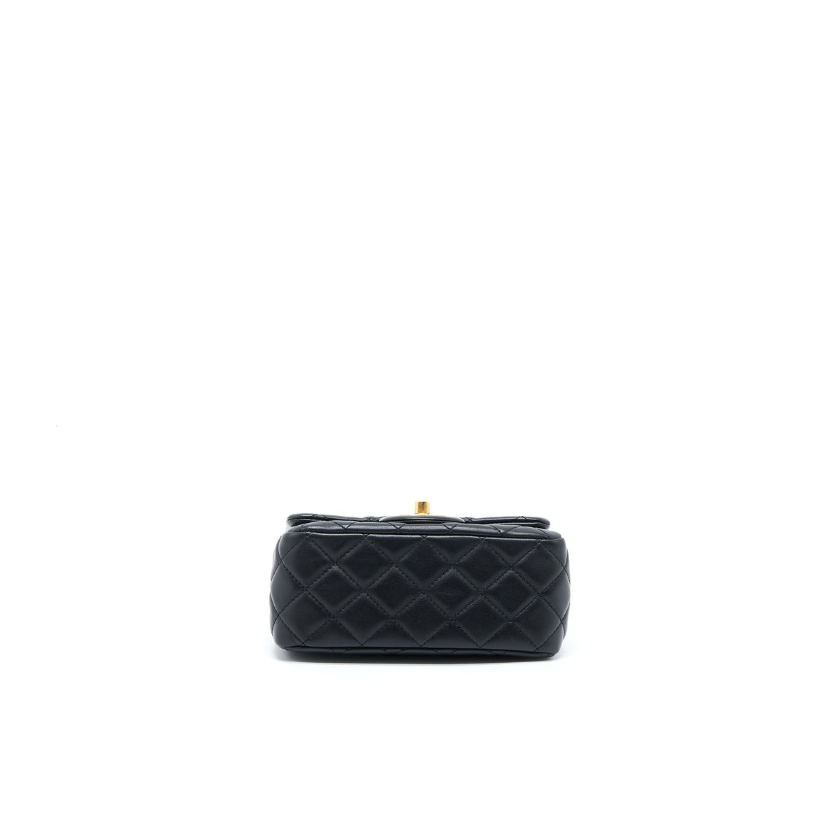 Chanel Pearl Crush Mini Square Lambskin Black Brushed GHW (Microchip)