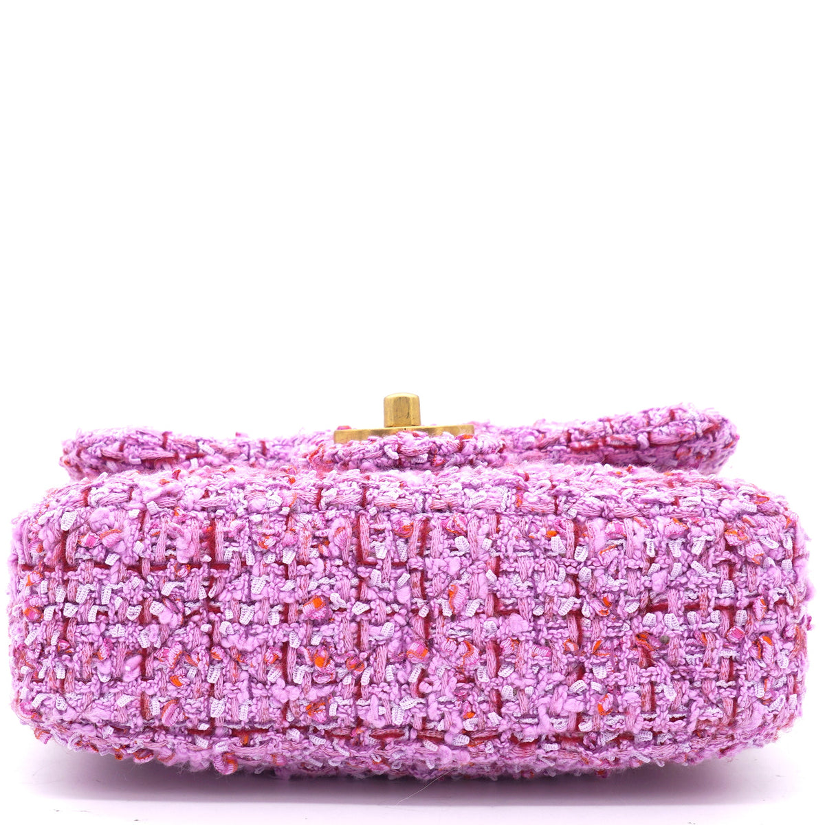 Chanel Pink Tweed Classic Flap Square