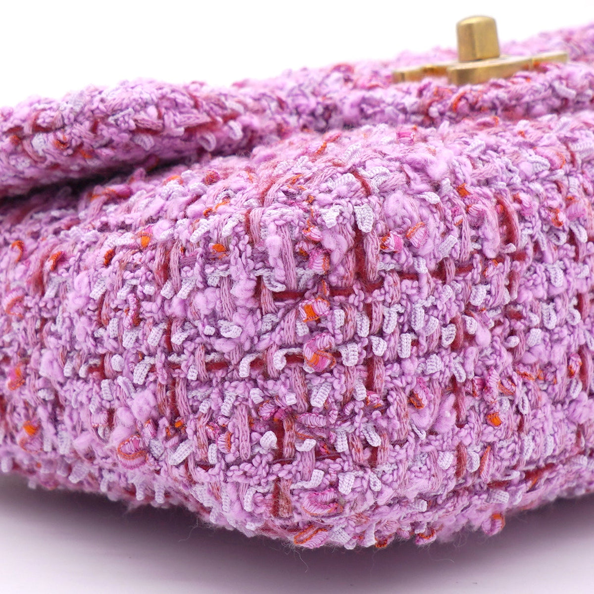 Chanel Pink Tweed Classic Flap Square