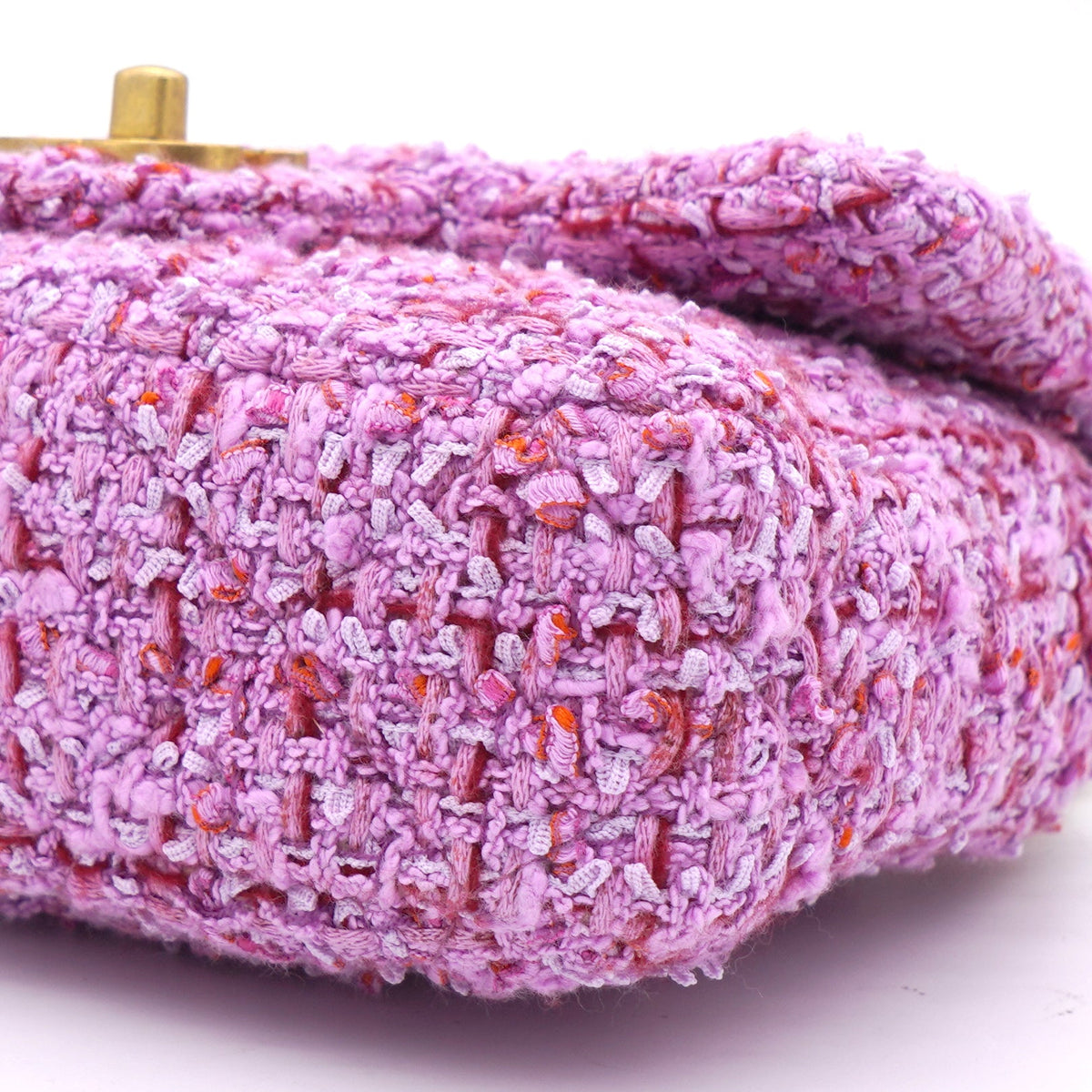 Chanel Pink Tweed Classic Flap Square