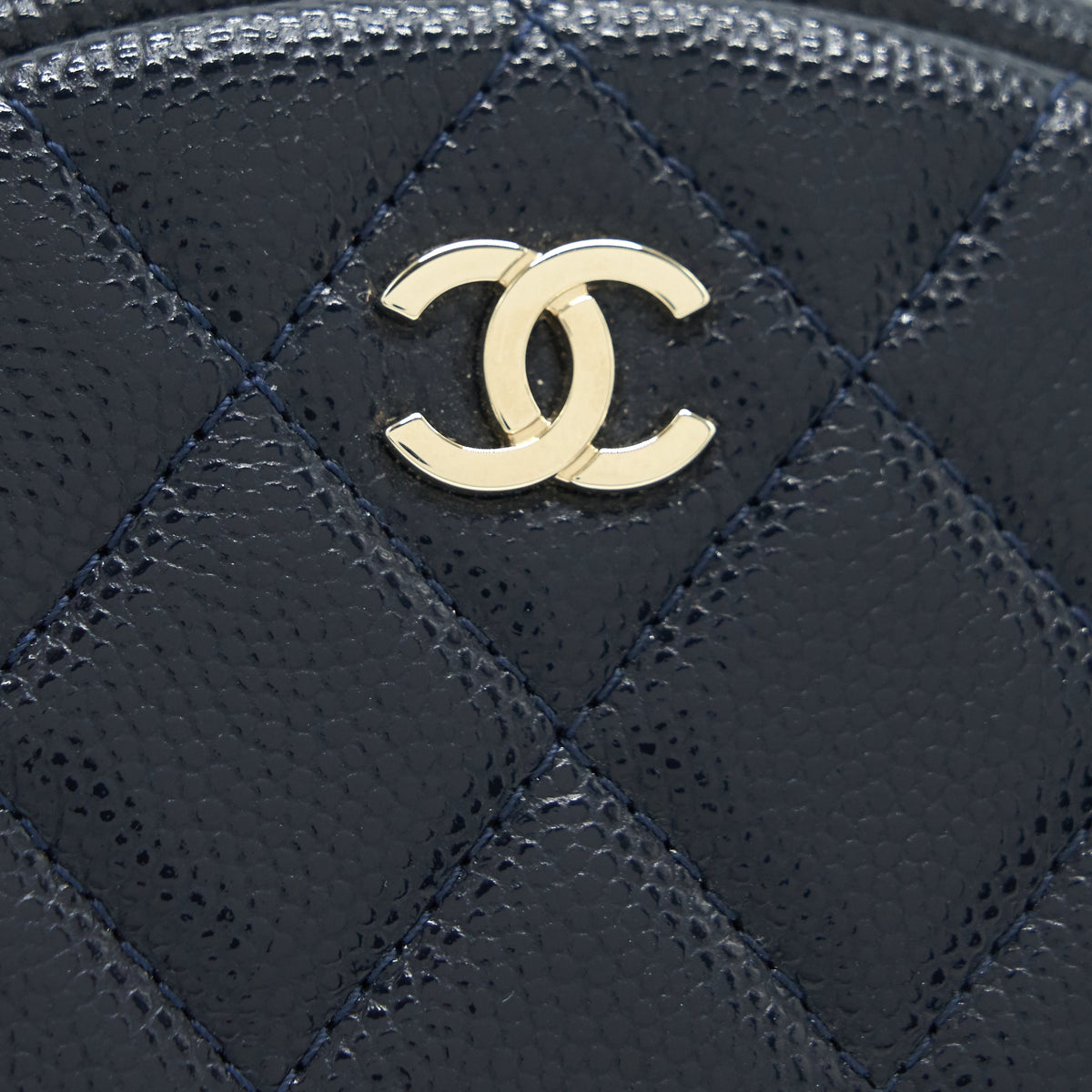 Chanel Round Coin Purse Caviar Navy