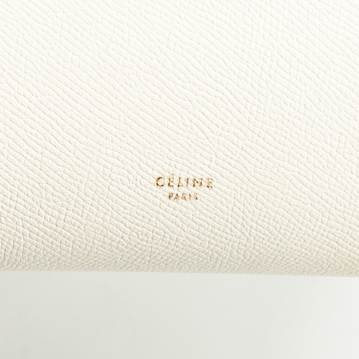 Celine Mini Belt Bag Grained Calfskin White GHW