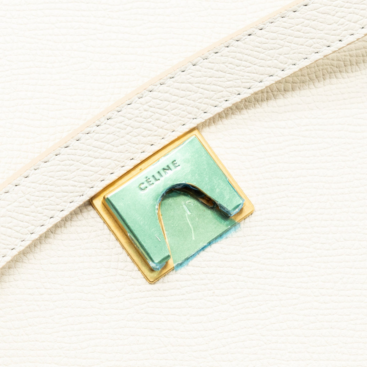Celine Mini Belt Bag Grained Calfskin White GHW