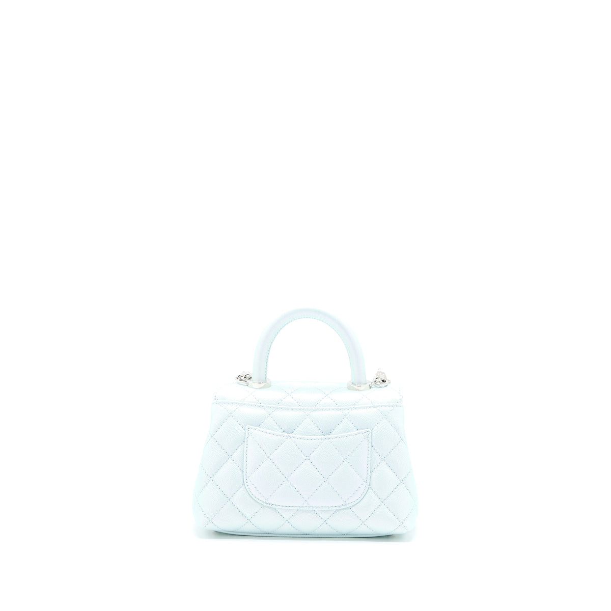 Chanel Mini Coco Handle Ombre Iridescent Caviar Light Blue Multicolour Hardware (Microchip)