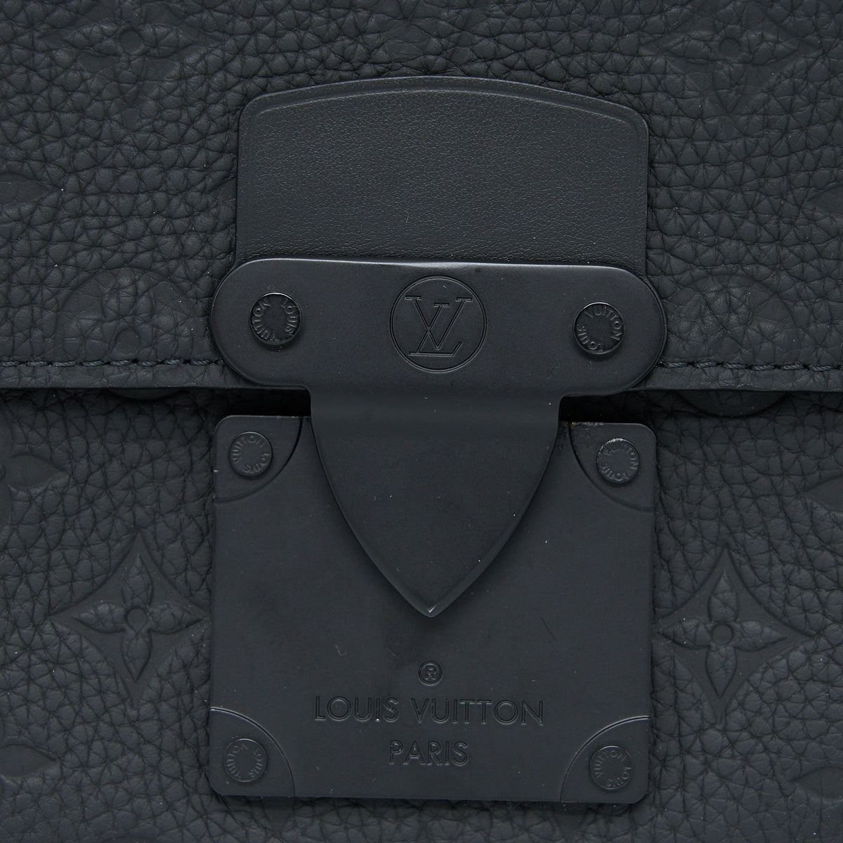 Louis Vuitton S Lock Slingbag Monogram-Embossed Taurillon Black Black Hardware (New Version)